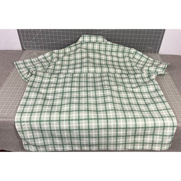 Carhartt Men's Force Sun Defender Rugged Flex Plaid Short Sleeve Shirt Green XL - Picture 7 of 9
